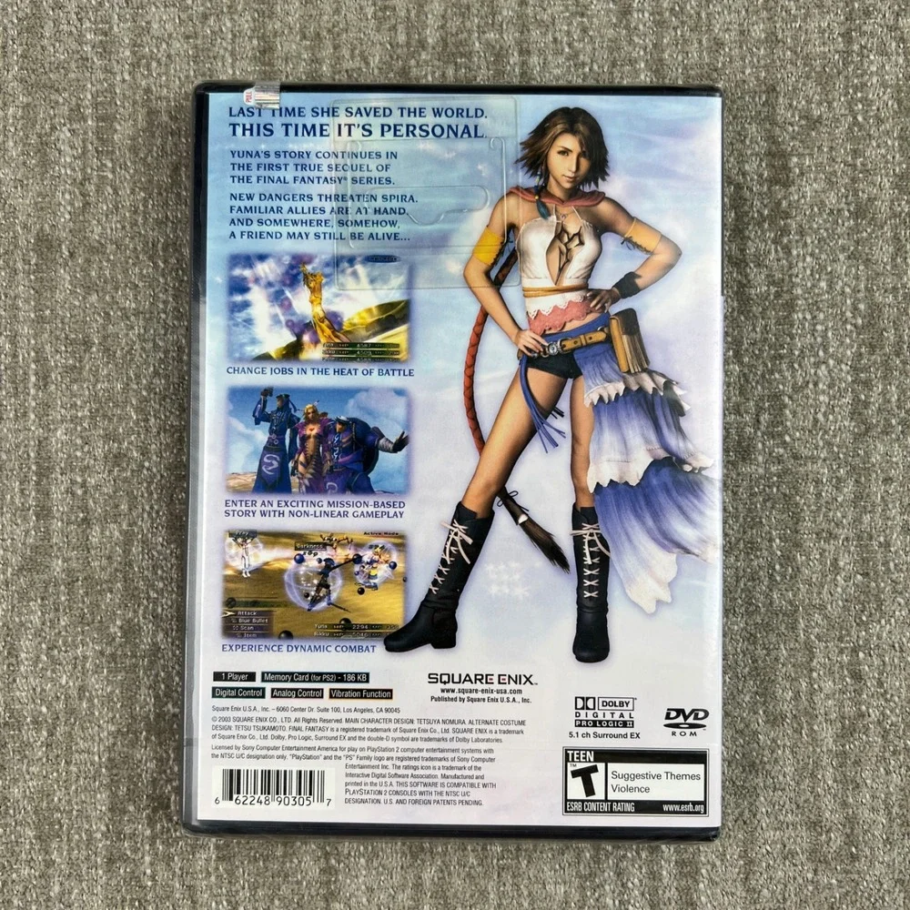 Square Enix Final Fantasy X-2 PS2 Video Game New Sealed Black Label NTSC JRPG